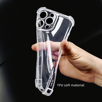 En vrac épais Anti jaune choc pare-chocs Tpu Transparent clair coque de couverture arrière accessoires mobiles étui de téléphone portable pour iPhone Samsung