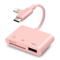 Adaptador de Lector de Tarjetas USB 3.0 de Alta Velocidad Tipo-C AC Compatible con Tarjetas SD y TF, para iPhone, Teléfonos Android, Cámaras, PC, Tabletas, Nuevo