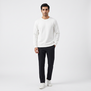 Custom Men Crew Neck Pullover Blank Sweatshirt Basic <b>Hoodie</b> <b>Plain</b> Crewneck Sweatshirts - Product Image 1