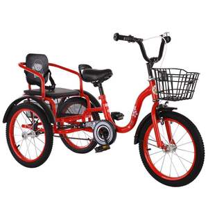 Sepeda Roda Tiga Anak-anak, <span class=keywords><strong>3</strong></span> Roda Sepeda Roda Tiga dengan 2 Kursi/Anak-anak Mengendarai Mobil - Product Image 4