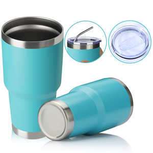 Custom logo Powder Coated Regular Stainless Steel Tumbler Powder Coated Double Wall Coffee 30oz 20 oz Travel Car Mugs Tumblers - Product Image 1