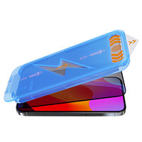 Protecteur d'écran en verre trempé pour téléphone, avec plateau applicateur pour installation facile, compatible iPhone X XS XR 11 12 13 14 15 16 17 Pro Max Plus