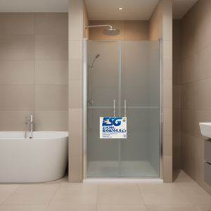 Porta Doccia ESG Semi-Opaca 31.9x74.8 Pollici con Telaio in Vetro Temperato e Design a Cerniera - Product Image 2