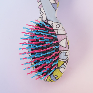 カラフルで柔らかいミニ小さなヘアブラシ背面にミラー付き - Product Image 3