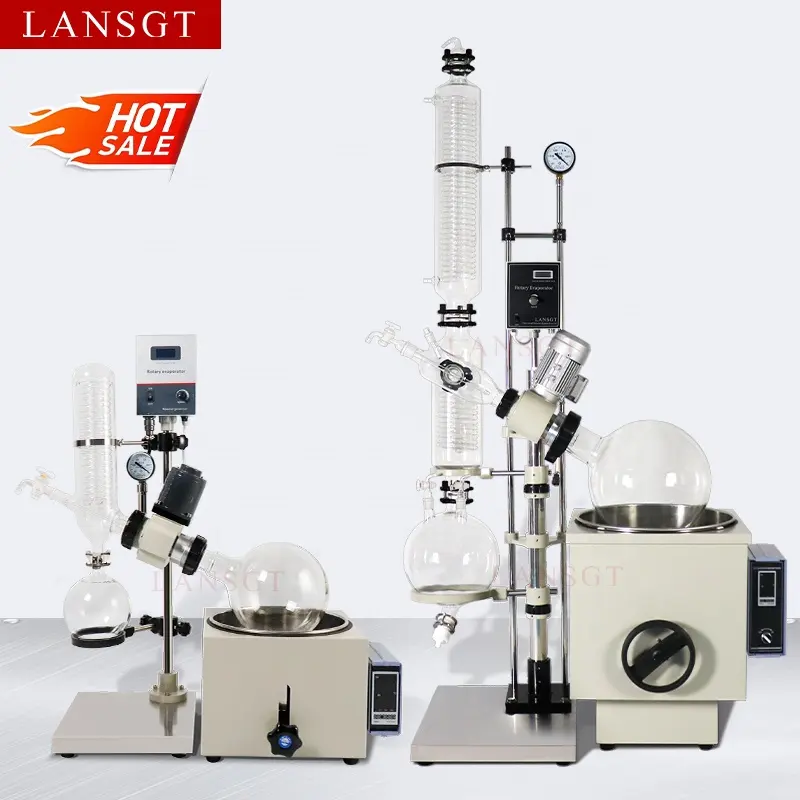 1L sampai 50L Manual Lift Lab menggunakan vakum Rotary Evaporator untuk distilasi dan ekstraksi