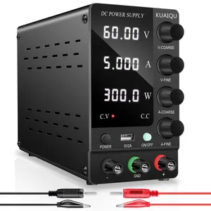 KUAIQU SPS-C605 noir 60V 5A ventilateur contrôlé température LED affichage numérique laboratoire alimentation cc alimentation à découpage