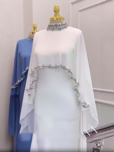 En stock – Nouvelle Abaya musulmane islamique haut de gamme en <span class=keywords><strong>satin</strong></span> respirant, <span class=keywords><strong>robe</strong></span> traditionnelle élégante à manches longues, longueur ras du sol, style <span class=keywords><strong>robe</strong></span> de bal - Product Image 6