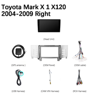 Autoradio Android à écran tactile Lecteur DVD multimédia 9 "pour Toyota Mark X 1X120 2004 - 2009 Android Auto