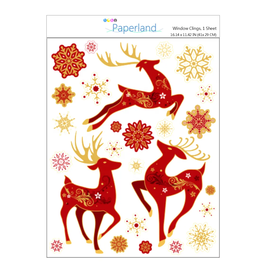 2021 New Christmas Window Decoration Stickers Static PVC Clings Self-adhesive Reusable Seasonal Promotion Reindeer