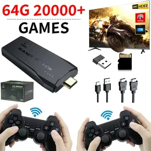 Consola de juegos Retro con 10000 juegos incorporados, mando inalámbrico para PS1 GBA, Gif de Navidad, 64G, TV M8, Lite, 4K