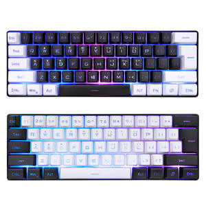 Film filaire multicolore <span class=keywords><strong>RGB</strong></span> émettant de la lumière 61 touches clavier de jeu pour le bureau d'affaires PS4 - Product Image 3