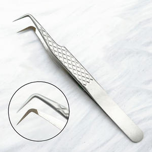Pince à épiler pour extensions de <span class=keywords><strong>cils</strong></span> Yucagci en acier inoxydable à pointe en fibre traitée thermiquement, durcie, de précision fine, durable, avec une prise parfaite - Product Image 4