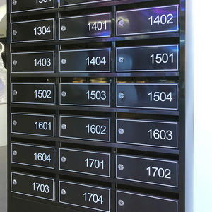 Boîte aux lettres en métal personnalisée pour appartement, unité de numérotation de bâtiment, armoire de présentation, casier à <span class=keywords><strong>colis</strong></span> avec serrure pour usage résidentiel et commercial - Product Image 5