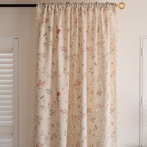 Cortinas Translúcidas con Diseño Floral, sin Perforaciones, para Dormitorio, Cocina, Balcón, Decoración de Separación, Cortinas con Barra de Tensión, Venta Directa de Fábrica, Cortina para Estufa - Product Image 3