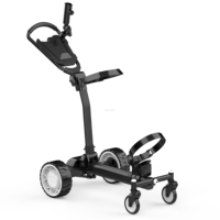 Chariot de golf à 4 roues avec batterie au lithium de 36V, 7,8 Ah, portée télécommandée de 30m, puissance 500W, avec matériau en aluminium, fonction de suivi