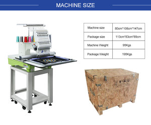 Máquina de bordado de gorros de una sola cabeza 12 15 agujas Bolsa multiusos Sombrero Ropa Máquina de bordado computarizada - Product Image 6