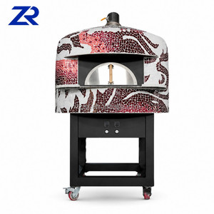 <span class=keywords><strong>Four</strong></span> à pizza commercial portable au <span class=keywords><strong>gaz</strong></span> et électrique avec pierre rotative - Product Image 4
