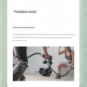 Estabilizador de Gimbal de Mano DJl RSC 2, Estabilización de 3 Ejes, Capacidad de Carga Alta de 3.6 kg, Control Profesional de Cámara - Product Image 5