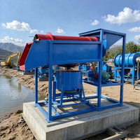 Séparateur mobile à tambour pour l'or à haut rendement avec concentrateur centrifuge, installation de lavage d'or alluvial