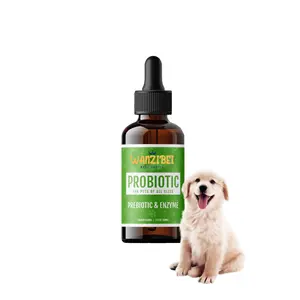Drops probióticos para cães enzimas digestivas apoiar suplementos de saúde digestiva sistema imunológico sensível pet gotas probióticas