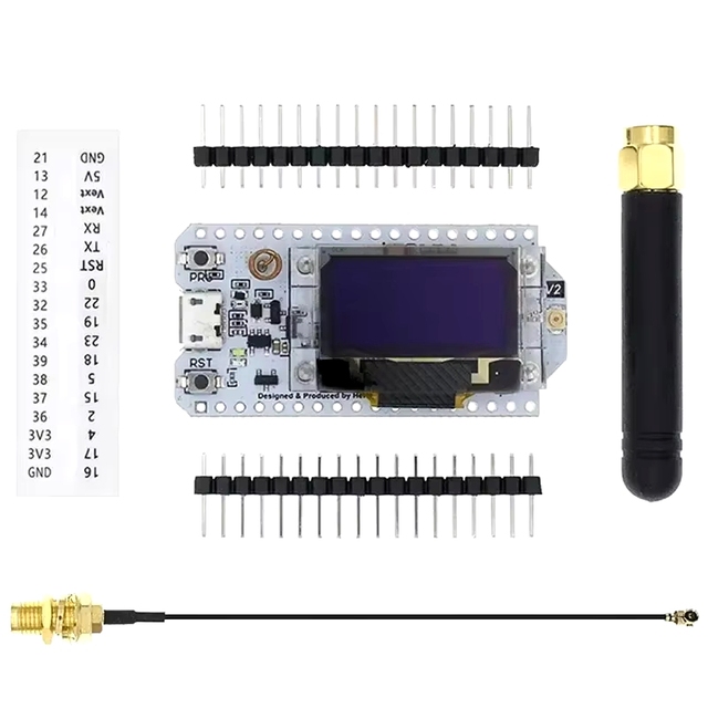 ZYSY SX1276 ESP32 LoRa 868MHz-915MHz 0.96 Inch Blue OLED Display WIFI Kit Development Board