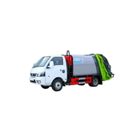 Camion compacteur de déchets Dongfeng Tuyi 3m³ 4x2 avec plaque bleue pour l'élimination des déchets en garage souterrain