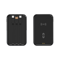 Batterie externe Li-Polymère Slim 10000mAh, charge rapide 22.5W, charge sans fil magnétique 15W, écran LED, chargeur portable double USB Type-C, cadeau