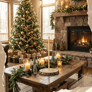 Base per Albero di Natale in Legno di Pino, Portacandele Decorativo <span class=keywords><strong>Fai</strong></span>-<span class=keywords><strong>da</strong></span>-<span class=keywords><strong>Te</strong></span> per Ornamenti Natalizi e Decorazioni per la Casa - Product Image 1