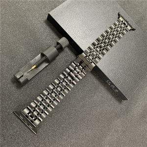 Cinturino per bracciale a sette maglie in acciaio inossidabile per <span class=keywords><strong>Apple</strong></span> <span class=keywords><strong>Watch</strong></span> cinturino di lusso in metallo ultra 49mm per iWatch Series 8 7 <span class=keywords><strong>SE</strong></span> 41/45mm 40/44mm - Product Image 3