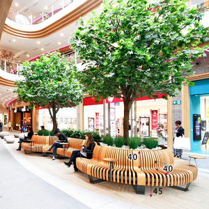 Banc d'attente artistique double face de haute qualité 870W, banc de loisirs public, siège de canapé artistique, aéroport, centre commercial, bureau, école, hôpital - Product Image 2