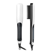 Cepillo Profesional de Vapor para Alisar el Cabello, Peine Iónico para Peinar con Vapor, Máquina de Peinado para Salón de Belleza con Cuidado de Humectación