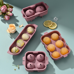 Набор из 4 силиконовых форм для льда в виде шаров для виски, экологичные, любого цвета - Product Image 5