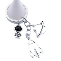 Mode bricolage accessoires espace homme fusée univers créatif porte-clés amitié cadeau sac pendentif