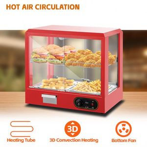 Chauffe-Plats Professionnel en Acier Inoxydable à Température Contrôlée pour Comptoir, Présentoir à Pizzas 3 Niveaux 1200W Grande Taille - Product Image 3