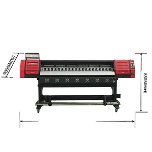 Cetak kualitas tinggi 1.6m 1.8m gulungan pelarut ramah lingkungan untuk menggulung pencetak Inkjet Digital produksi pencetak format besar