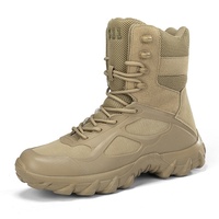 Bottes d'Entraînement d'Extérieur Antidérapantes Grande Taille, Bottes de Combat Transfrontalières pour Hommes et Femmes, Bottes du Désert Résistantes à l'Usure pour la Randonnée