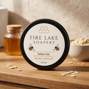 Barra de Loción Artesanal de Miel y Avena, Totalmente Natural, de Fire Lake Soapery - Product Image 2