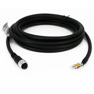M12 12 контактный Женский кабель с камерой IO ПВХ изолированный жгут проводов на гибком кабеле для электроники - Product Image 3