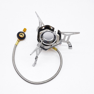 Portable Gas <b>Stove</b> Stainless Steel Split Design Foldable Lightweight Outdoor Camping <b>Stove</b> With Hose For Backpacking - Product Image 1