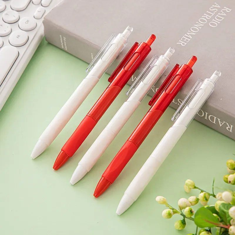 School Stationery Quick Dry Ink Blue black red 0.5mm gel pen Signature click Gel ink pens with custom logo