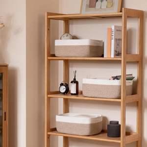 Cestas de Almacenamiento Tejidas con Cuerda de Algodón de 11.8'*8'*4.5\", Cestas Pequeñas para Organización de Armarios de Guardería - Product Image 3