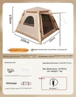 Tente gonflable à ouverture rapide, portable, pour l'extérieur, en tissu Oxford épaissi, anti-UV, entièrement automatique, en stock auprès du fabricant direct