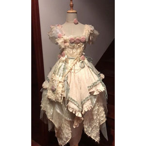 Robe Lolita <span class=keywords><strong>Princesse</strong></span> Wandering Wind JSK à jupe irrégulière et désordonnée pour femmes adultes - Product Image 1