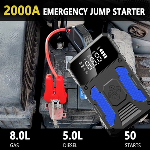<span class=keywords><strong>Chargeur</strong></span> de <span class=keywords><strong>batterie</strong></span> de <span class=keywords><strong>voiture</strong></span> portable 12V avec démarreur de secours, pompe à pneus <span class=keywords><strong>et</strong></span> compresseur d'air, courant de crête 3000A, <span class=keywords><strong>batterie</strong></span> externe 26640mWh - Product Image 3