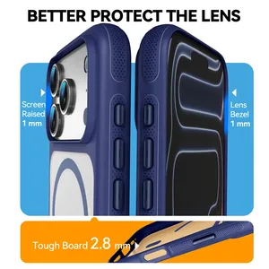 Funda Transparente con Sensación de Piel para <span class=keywords><strong>iPhone</strong></span> 17 16E 16 15 14 13 12 <span class=keywords><strong>11</strong></span> Pro Max, Nuevos Botones Metálicos, Cubierta Trasera Protectora - Product Image 5