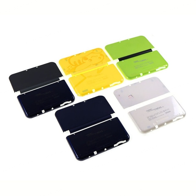 Game Console Upper and Lower Covers Shell A+E Sides Accessories Battery Cover ABS Material for NEW 3DSXL/LL Wired Black