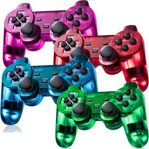 Wireless Transparent Joypad <b>Gaming</b> <b>Controller</b> with Double Vibration Feature 2nd Generation Gamepad for PS2 Game <b>Controller</b> - Product Image 1
