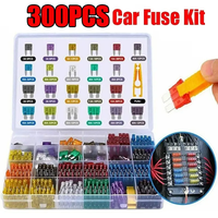 300pcs 2A-40A Kit de fusibles de voiture automobile Assortiment de fusibles de remplacement Fusible à lame automatique