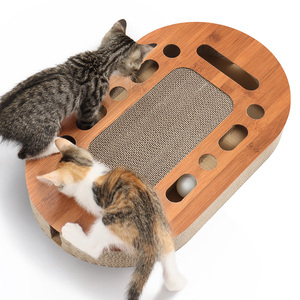 <strong>Scratching</strong> <strong>Pad</strong> Ball Track Cat Toy <strong>Catnip</strong> for Indoor Cats - Archway Busy Box Cat Scratcher - Product Image 1