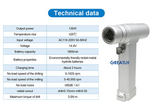 Sıcak Fırsat Cerrahi Matkap Seti Ortopedik Freze ve Matkap Ortopedik Kraniotomi Matkabı Kraniyal Freze Seti - Product Image 3